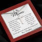 Mom Necklace - To Mom Necklace, Gorgeous Necklace for Mom from Daughter Mother's Day Artisan Crafted Cross Necklace