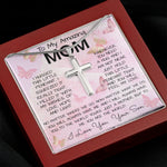 To My Mom Necklace From Son Gift Ideas For Mother's Day Necklace Mother's Day Artisan Crafted Cross Necklace