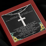 To My Mom Necklace You Are The World Mother Gift Necklace Mother's Day Artisan Crafted Cross Necklace