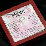 To My Mom Necklace To A Woman Of Wisdom Mother's Day Gift For Mom From Son Mother's Day Artisan Crafted Cross Necklace