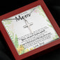 To My Amazing Mom Necklace From Son Little Boy You Taught Me Right Mom Birthday Gift For Her Mother's Day Necklace (1) Mother's Day Artisan Crafted Cross Necklace