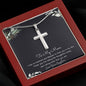 To My Mom Necklace -Mother's Day Gift For Mom From Son, Thank You Mom Mother's Day Artisan Crafted Cross Necklace