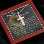 Mom Necklace Gift, Mothers's Day Necklace - Special Bond Mother's Day Artisan Crafted Cross Necklace