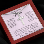 Gift For Caring Mom Form Son, To My Mom Necklace Gift For Mother's Day Mother's Day Artisan Crafted Cross Necklace