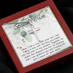 Boyfriend’s Mom Necklace, Gift For Boyfriend’s Mom, To My Boyfriends Mom Necklace Mother's Day Artisan Crafted Cross Necklace