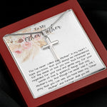 Bonus Mom Necklace, To My Other Mother Necklace, Gift For Second Mom, Mother-In-Law, Bonus Mom Mother's Day Artisan Crafted Cross Necklace