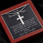 To My Beautiful Mom Necklace, Thank You For Never Ending Love From Daughter, Necklace Gift For Mom Mother's Day Artisan Crafted Cross Necklace