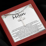 Mom Necklace, Mother-In-Law Necklace, Necklace Gift To My Boyfriend's Mom Gift, Future Mother-In-Law Necklace Mother's Day Artisan Crafted Cross Necklace