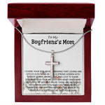 Mother-In-Law Necklace, Gift To My Boyfriend's Mom Necklace, Gift For Future Mother-In-Law Mother's Day Artisan Crafted Cross Necklace