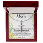 To My Amazing Mom Necklace From Son Little Boy You Taught Me Right Mom Birthday Gift For Her Mother's Day Necklace (1) Mother's Day Artisan Crafted Cross Necklace