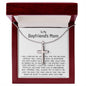 Mom Necklace, Mother-In-Law Necklace, Gift To My Boyfriend's Mom Necklace, Gift For Future Mother-In-Law Mother's Day Artisan Crafted Cross Necklace