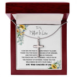 Mother-In-Law Necklace, Mother In Law Necklace Gift - Man Of My Dream Necklace From Your Daughter In Law Mother's Day Artisan Crafted Cross Necklace