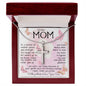 To My Mom Necklace To A Woman Of Wisdom Mother's Day Gift For Mom From Son Mother's Day Artisan Crafted Cross Necklace