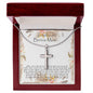 Bonus Mom Necklace, To My Beautiful Bonus Mom On My Wedding Day Necklace, Gift For Stepmother Of The Groom Gift Mother's Day Artisan Crafted Cross Necklace