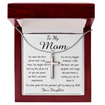 Mom Necklace - To Mom Necklace, Gorgeous Necklace for Mom from Daughter Mother's Day Artisan Crafted Cross Necklace