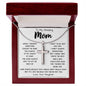 To My Amazing Mom Necklace From Son Little Boy You Taught Me Right Mom Birthday Gift For Her Mother's Day Necklace Mother's Day Artisan Crafted Cross Necklace