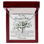 Mom Necklace, Son To My Mother Necklace On Wedding Day Gift For Mom, Mother Of The Groom Gift From Groom Mother's Day Artisan Crafted Cross Necklace