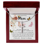 Mom Necklace Gift - To My Mom - Twists & Turns Gift Set Mom Necklace Mother's Day Artisan Crafted Cross Necklace