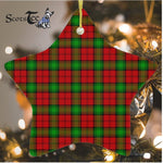 Auchinleck Tartan Ornament Star Ornament, Christmas Star Decorations, ceramic ornament, Plaid Star Ceramic Ornament, Christmas Ornament Decorations Gift