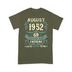 August 1952 69 Years Old Limited Edition 69th Birthday Shirt - Scotstee Shop