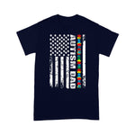 Scotstee Shop - Autism Awareness Proud Autism Dad Vintage USA Flag Gift 4th Of July Shirt autism awareness shirts