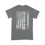 Scotstee Shop - Autism Awareness Proud Autism Dad Vintage USA Flag Gift 4th Of July Shirt autism awareness shirts