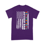 Scotstee Shop - Autism Awareness Proud Autism Dad Vintage USA Flag Gift 4th Of July Shirt autism awareness shirts