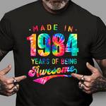Awesome Birthday 1984 Years Old Tie Dye Birthday Shirt Funny Shirt - Scotstee Shop
