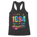Awesome Birthday 1984 Years Old Tie Dye Women's Tank Top - Scotstee Shop