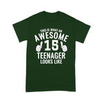Awesome Teenager Funny 15th Birthday 15 Years Old Birthday Shirt - Scotstee Shop
