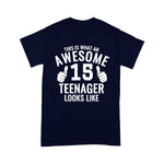 Awesome Teenager Funny 15th Birthday 15 Years Old Birthday Shirt - Scotstee Shop