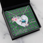 Sea Turtle Necklace Gift for My Beautiful Girlfriend Valentines Necklace Clan Duncan Modern Tartan Blue Turtle Necklace