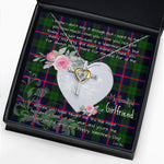 Gift For My Beautiful Girlfriend Necklace Valentine Necklace Clan Urquhart Tartan Cross Dancing Necklace Scottish Tartan Jewelry
