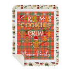 Personalized Gift Tartan Plaid Blanket Clan Munro Ancient With Christmas Cookie Baking Crew Christmas Gift Sherpa Blanket, tartan sherpa blanket,buffalo plaid sherpa blanket,christmas sherpa blanket,Christmas Throw Blanket,green plaid sherpa blanket,green sherpa blanket
