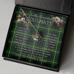 To My Beautiful Soulmate Necklace In Your Eyes I Have Found My Home Clan MacArthur Modern Tartan Crown Pendant Necklace