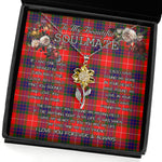 To My Beautiful Soulmate Sunflower Necklace In Your Eyes I Have Found My Home Clan Fraser Modern Tartan Jewelry For Girlfriend, Tartan Sunflower Pendant Necklace, Scottish Tartan Jewelry, valentine necklace, necklace girlfriend, necklace for wife, cute necklaces for girlfriend, jewelry for girlfriend, to my soulmate necklace, to my future wife necklace
