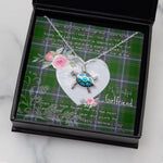 Sea Turtle Necklace Gift for My Beautiful Girlfriend Valentines Necklace Clan Pringle Tartan Blue Turtle Necklace
