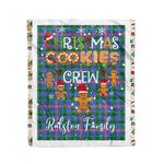 Personalized Gift Tartan Plaid Blanket Clan Ralston With Christmas Cookie Baking Crew Christmas Gift Blanket, Plaid Blanket, Christmas Fleece Blanket, Christmas Blanket, Tartan Blanket, Scottish Blanket, Scotland Blanket, Family Name Blanket, Custom Blanket, Personalized Blanket