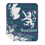Sherpa Blanket - Tartan Blanket Thistle and Lion Scottish Clan Douglas Plaid Blanket, plaid sherpa blanket queen,purple sherpa blanket,queen sherpa blanket,queen size sherpa blanket,red sherpa blanket,scottish tartan blankets,sherpa blanket,sherpa christmas blanket