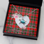 Sea Turtle Necklace Gift for My Beautiful Girlfriend Valentines Necklace Clan Spens Tartan Blue Turtle Necklace