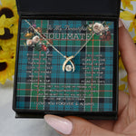 To My Beautiful Soulmate Necklace In Your Eyes I Have Found My Home Clan Kirkpatrick Tartan Wishbone Dancing Necklace