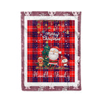 Personalized Gift Tartan Plaid Blanket Clan Hamilton With Funny Santa Snowman Reindeer Merry Christmas Fleece Blanket, Christmas Blanket, Plaid Blanket, Tartan Blanket,Scottish Blanket