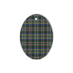 Scott Green Modern Tartan Oval Ornaments, Christmas Tree Ornament, Plaid Christmas Ornaments, Ceramic Oval Christmas Tree Decoration, Tartan Oval Ornaments, Christmas Tree Ornament, Plaid Christmas Ornaments, Ceramic Oval Christmas Tree Decoration
