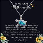 Opal Turtle Necklace - To My Future Mother In Law, Wedding For Her Mother's Gift Necklace