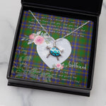 Sea Turtle Necklace Gift for My Beautiful Girlfriend Valentines Necklace Clan Strange of Balcaskie Tartan Blue Turtle Necklace