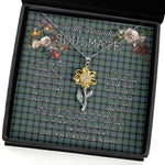 To My Beautiful Soulmate Sunflower Necklace In Your Eyes I Have Found My Home Clan Melville Tartan Jewelry For Girlfriend, Tartan Sunflower Pendant Necklace, Scottish Tartan Jewelry, valentine necklace, necklace girlfriend, necklace for wife, cute necklaces for girlfriend, jewelry for girlfriend, to my soulmate necklace, to my future wife necklace