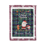 Personalized Gift Tartan Plaid Blanket Clan Stevenson With Funny Santa Snowman Reindeer Merry Christmas Fleece Blanket, Home Living Room, Plaid Blanket, Tartan Blanket, Scottish Blanket, Buffalo fleece blanket, Christmas Blanket
