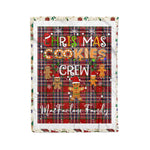 Personalized Gift Tartan Plaid Blanket Clan MacFarlane Red With Christmas Cookie Baking Crew Christmas Gift Blanket, Plaid Blanket, Christmas Fleece Blanket, Christmas Blanket, Tartan Blanket, Scottish Blanket, Scotland Blanket, Family Name Blanket, Custom Blanket, Personalized Blanket