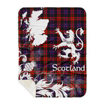 Sherpa Blanket - Tartan Blanket Thistle and Lion Scottish Clan Broun Plaid Blanket, plaid sherpa blanket queen,purple sherpa blanket,queen sherpa blanket,queen size sherpa blanket,red sherpa blanket,scottish tartan blankets,sherpa blanket,sherpa christmas blanket