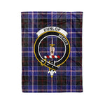 Plaid Blanket Dunlop Modern Clan Crest Badge Tartan Blanket Scottish Green Plaid Throw Blanket Tartan Plaid Fleece Blanket
